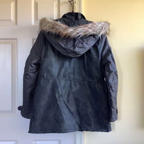 GILI Camo Hooded Anorak Jacket Olive Size 14 - Picture 5 of 15